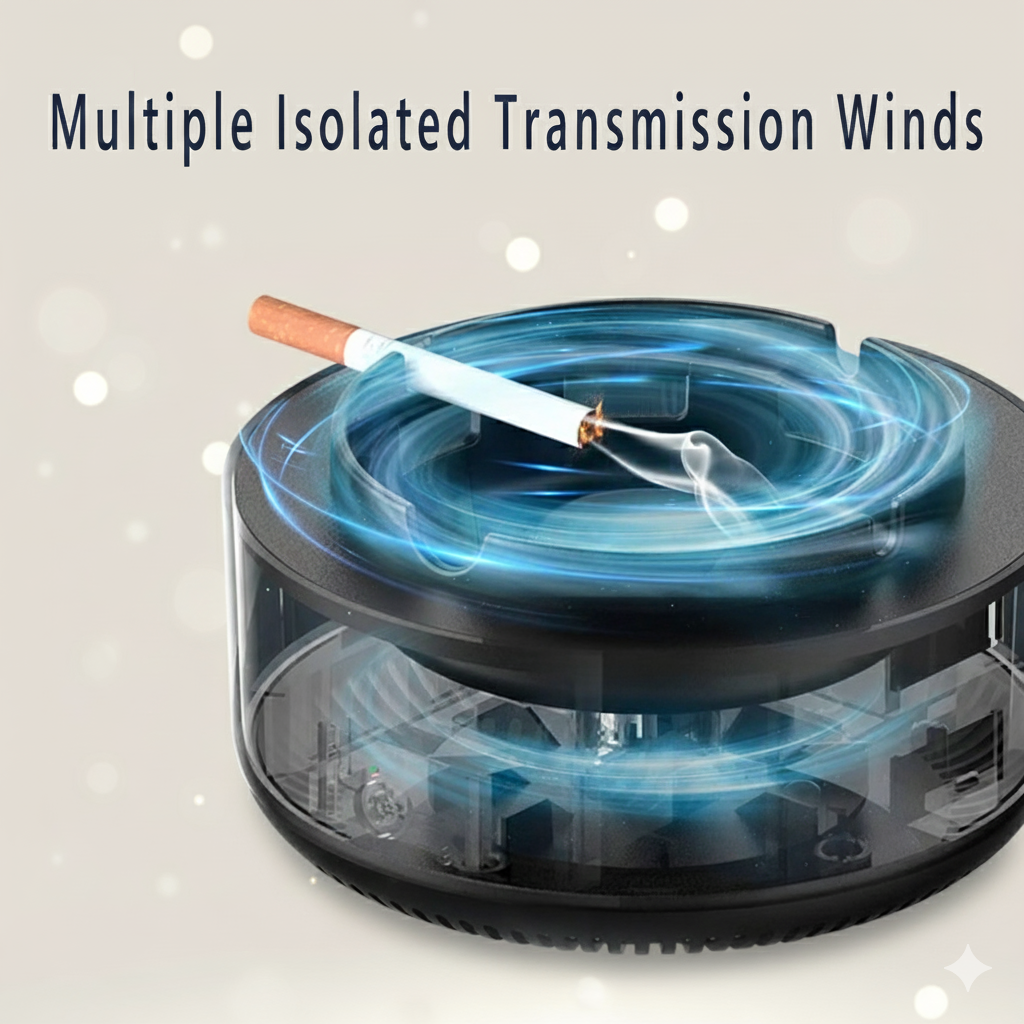 The Smart Air Purifying Ashtray – 360° Smoke Reduction