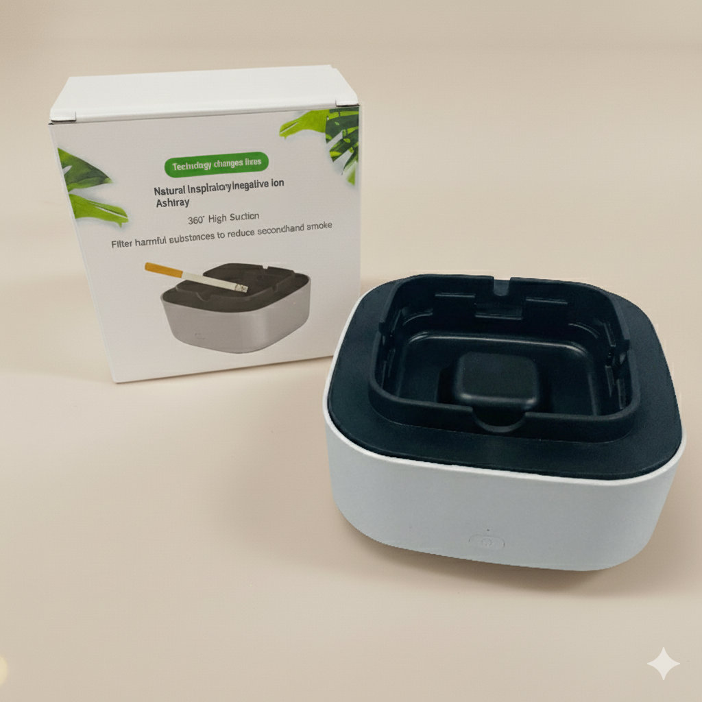 The Smart Air Purifying Ashtray – 360° Smoke Reduction