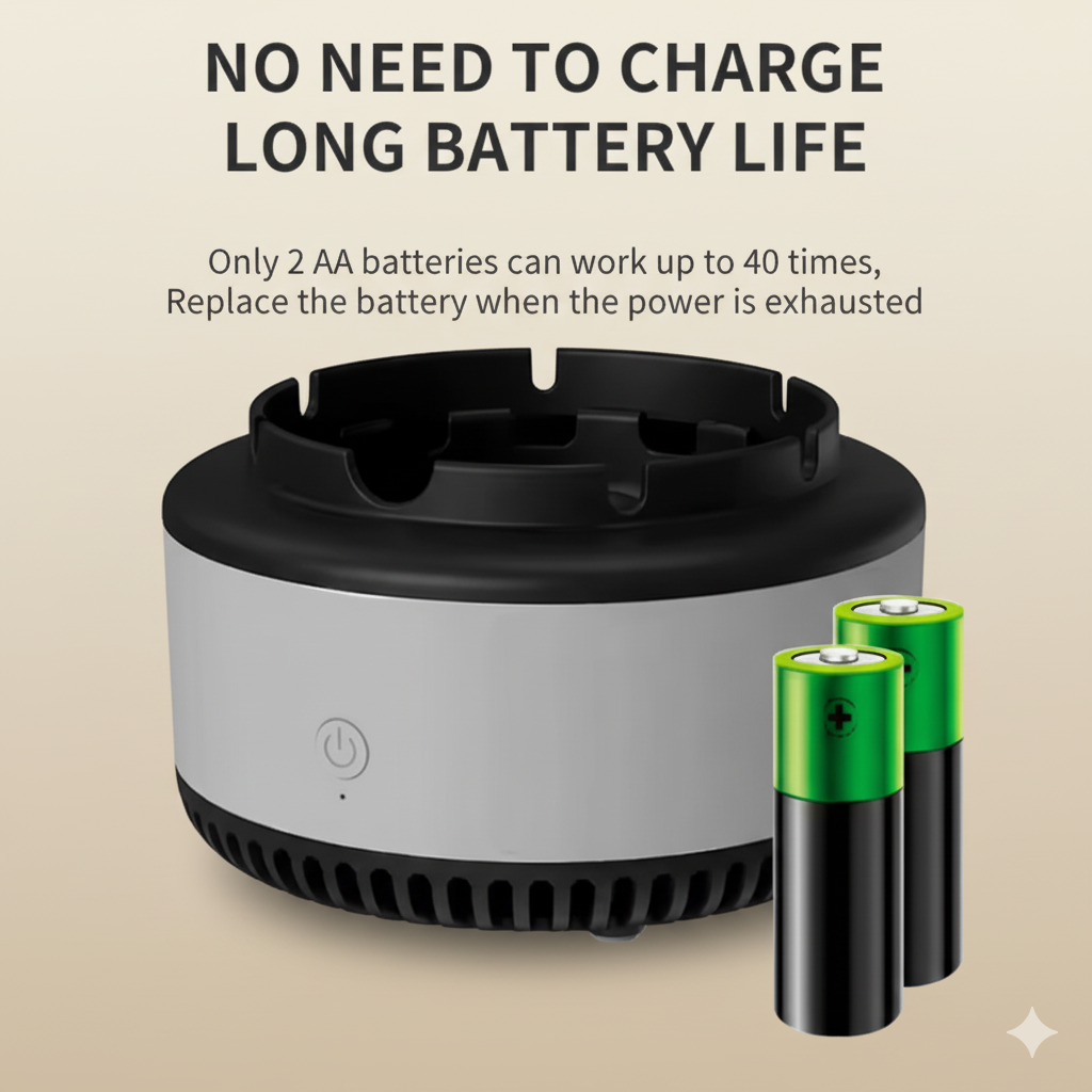 The Smart Air Purifying Ashtray – 360° Smoke Reduction